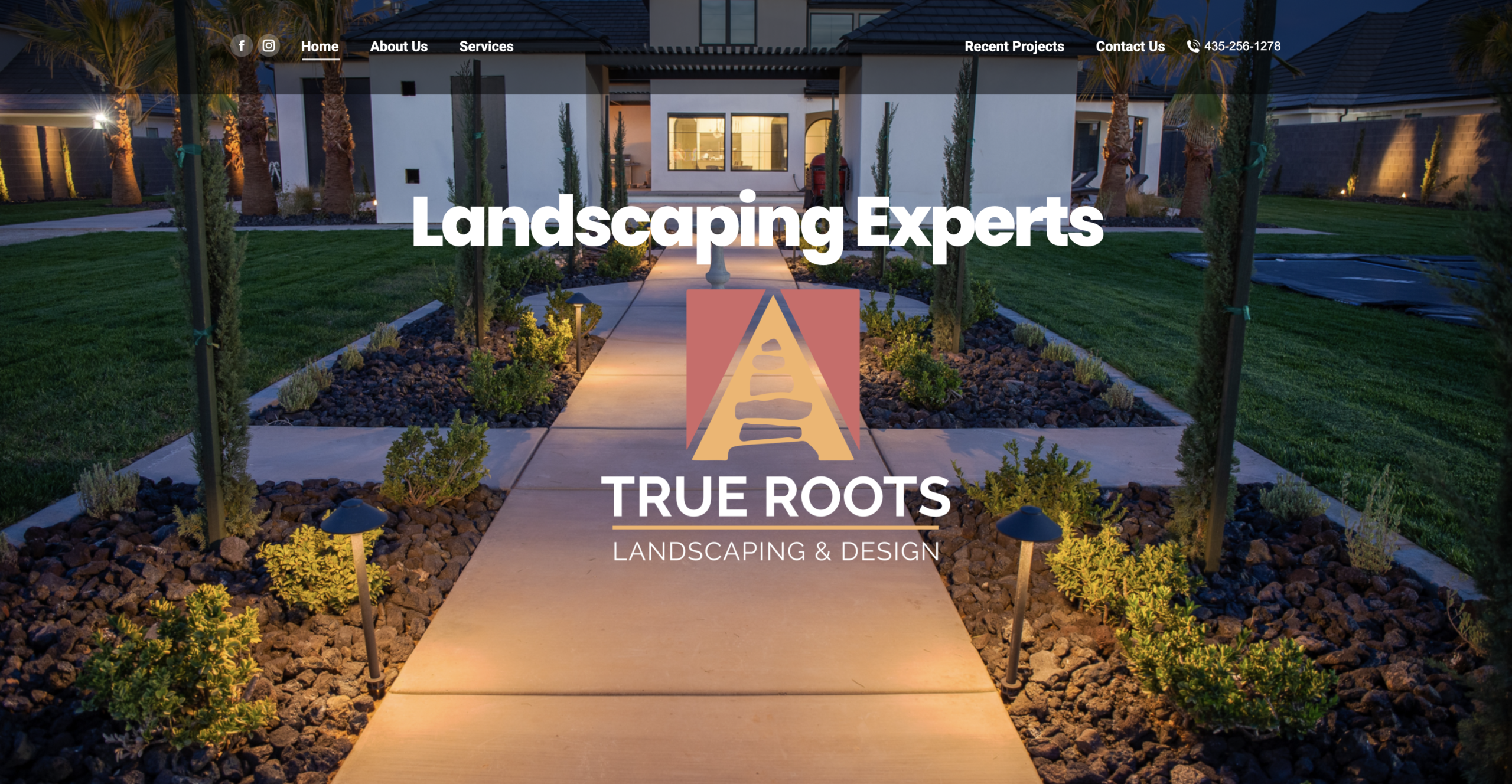 True Roots Landscaping and Design's Website